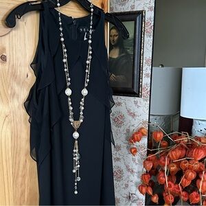 Vintage Boho Gold colored embellished 23 inch ornate necklace, $40